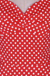 Rode Polkadot Jaren 50 Halterjurk