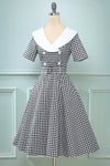 Vintage Jaren '50 Geruite Swing Jurk