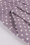 Jaren '50 Paarse Polka Dot Jurk Met Riem