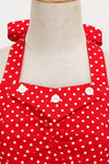 Vintage Jaren '50 Rode Polka Dot Jurk