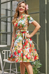 Vintage Jurk Met Zomerprint