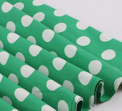 Little 50s Groene Polka Dot Jurk