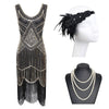 20s Fringe Jurk Goud