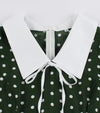 60s Polka Dot Jurk Groen