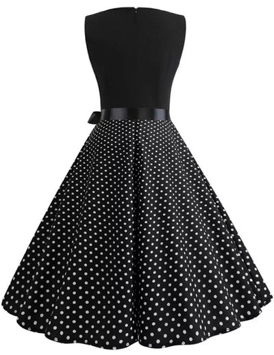 Zwarte Pin-Up Jaren 50 Jurk