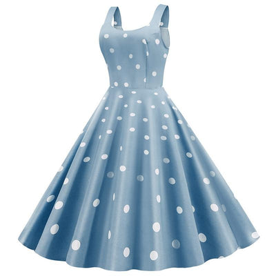 50s Pin Up Jurk Blauw