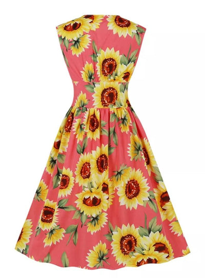 50s Pin Up Jurk Mooie Bloemen