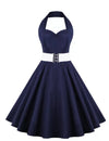 50s Pin Up Jurk Donkerblauw