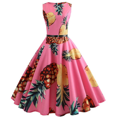 50s Pin-Up Roze Jurk