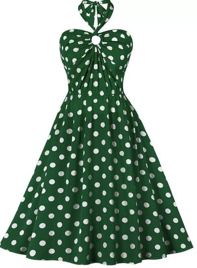 Appelgroene Jaren 50 Pin-Up Jurk