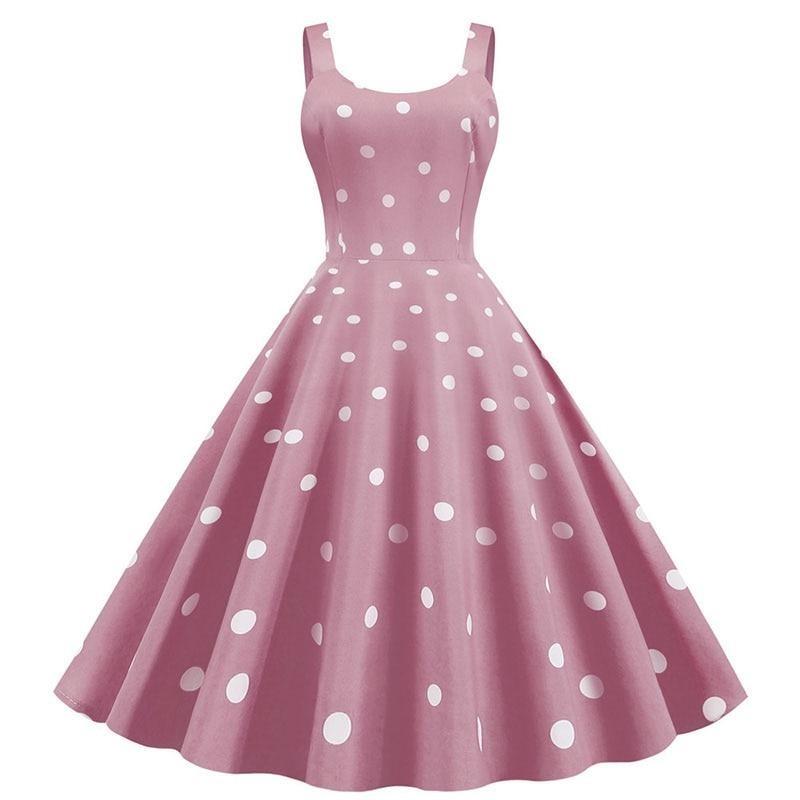 50s Pin-Up Roze Jurk