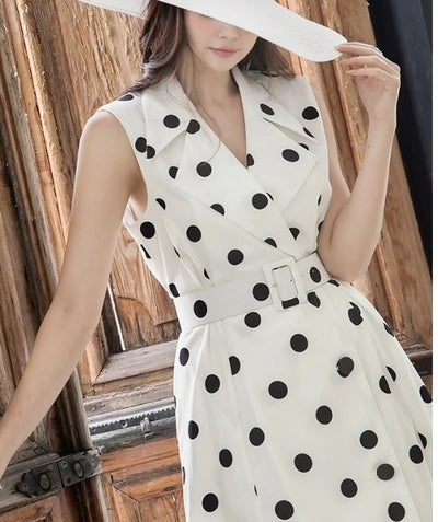 Jaren '40 Polka Dot Jurk