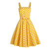 Jaren '50 Gele Polkadot Jurk