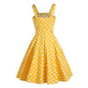 Jaren '50 Gele Polkadot Jurk