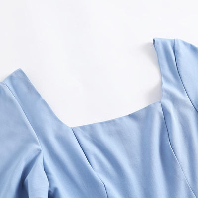 50s Pastelblauwe Jurk