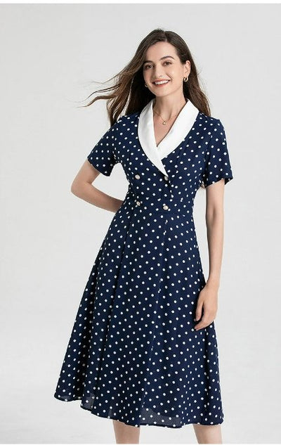 Vintage Polka Dot Shift-Jurk