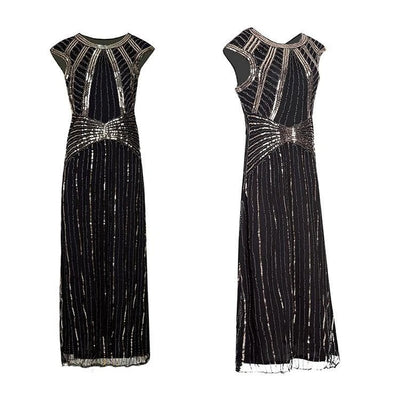 Lange Zwarte Gatsby-Jurk