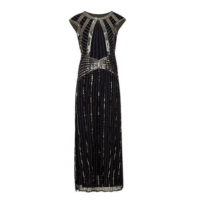 Lange Zwarte Gatsby-Jurk