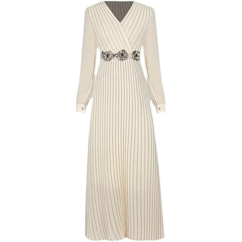 Beige Maxi-Jurk Uit De Jaren 40