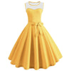 Gele Jaren 50 Pin-Up Jurk