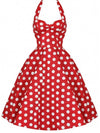 50s Rode Polka Dot Pin-Up Jurk