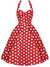 50s Rode Polka Dot Pin-Up Jurk