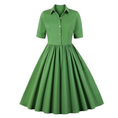 Groene Jaren 60 Retro Jurk