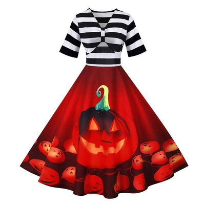 Bourgondische Retro Halloween-Jurk