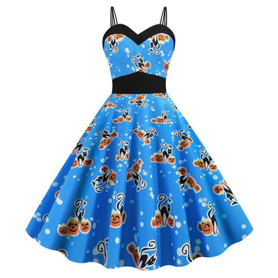 Speciale Rockabilly-Jurk Voor Halloween