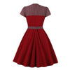 50s Trapeze Jurk Burgundy