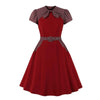 50s Trapeze Jurk Burgundy