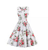 Vintage Chique Retro Jurk Met Open Bloemen