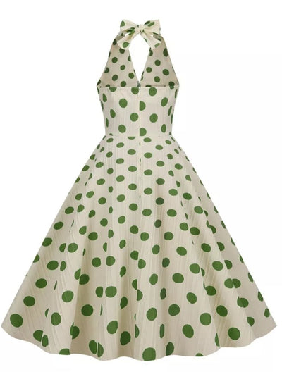 Vintage Chique Retro Polka Dot Jurk