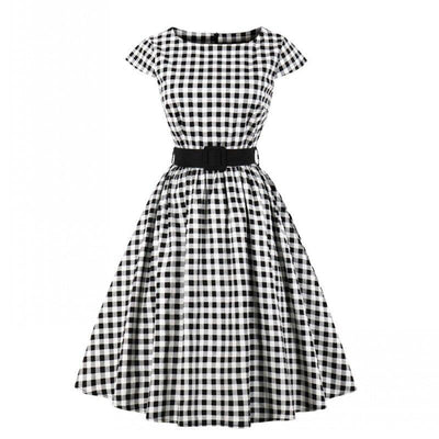 Gingham-Jurk Uit De Jaren 60