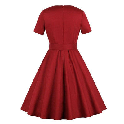 Audrey Hepburn Jaren 60 Jurk Bordeaux