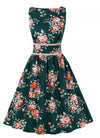 Bloemen Geplooide Vintage Jurk