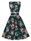 Bloemen Geplooide Vintage Jurk