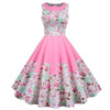 Vintage Prinses Roze Bloemen Jurk