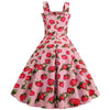 Vintage 1950 Aardbei Roze Jurk