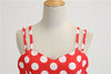 Vintage Rode Rockabilly Jurk Met Witte Stippen